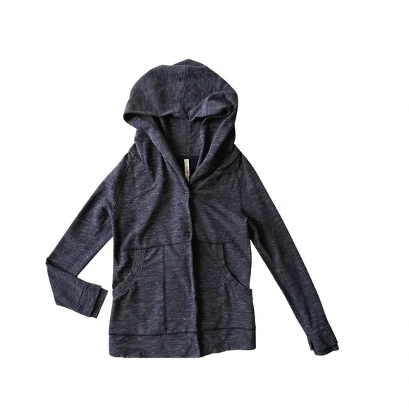 Lululemon Women's Find Your Centre Wrap Heathered Marled Black Jacket Size 6 - Picture 2 of 14